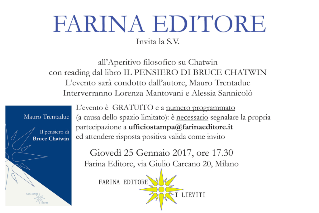 Invito READING CHATWIN